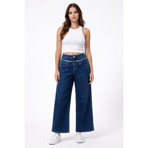 Flamingals Wide Leg Jeans Waist Detail Size S Small NWT!!